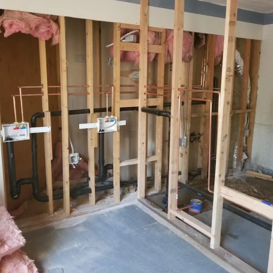 Copper pipe rough-in and plumbing installation in Sayreville